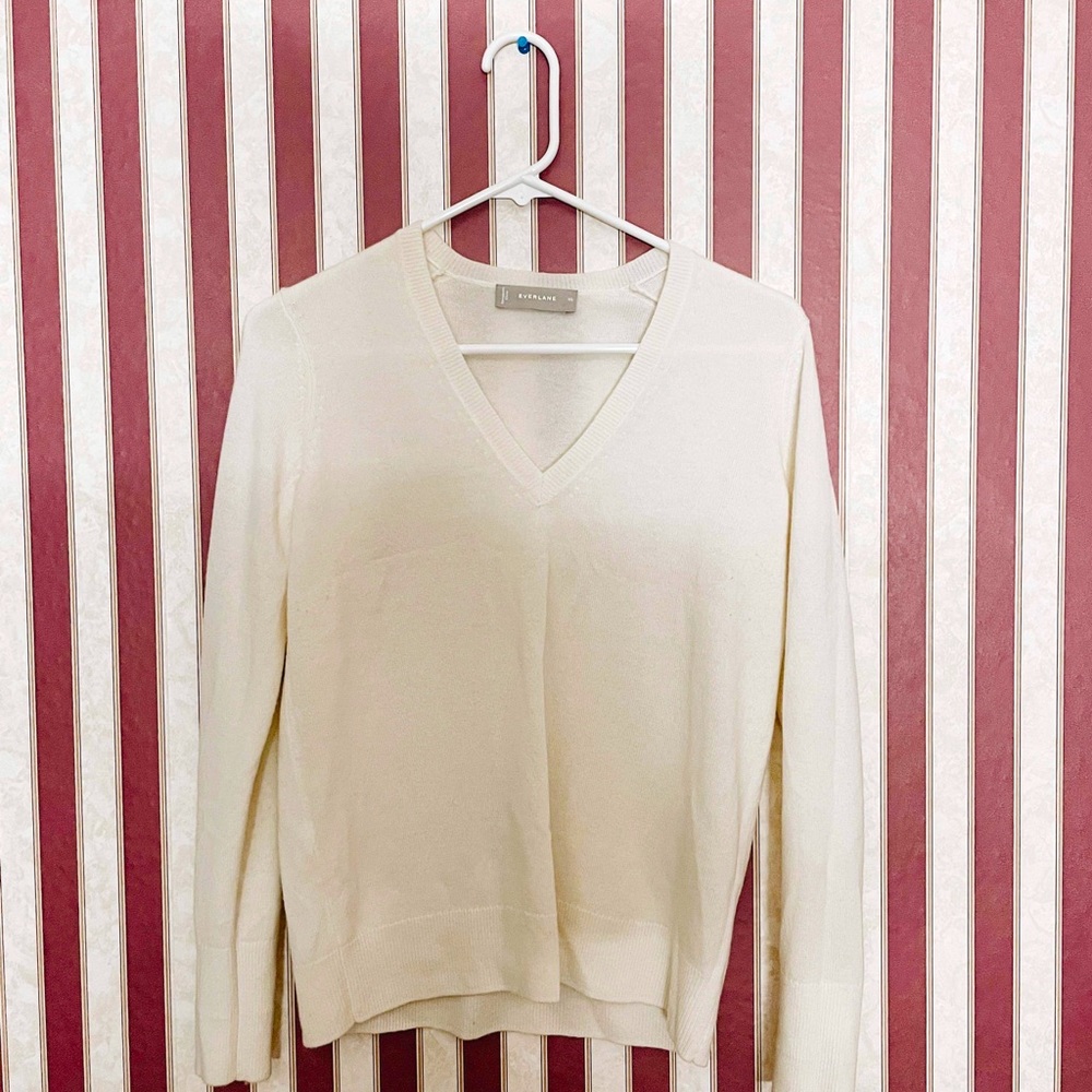 100% cashmere Everlane V-neck sweater XS